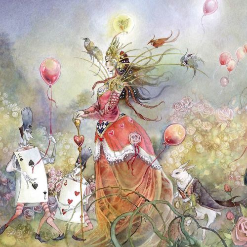 shadowscapes-stephlaw:#queenofhearts #wonderland #whiterabbit #aliceinwonderland #lewiscarroll #wate