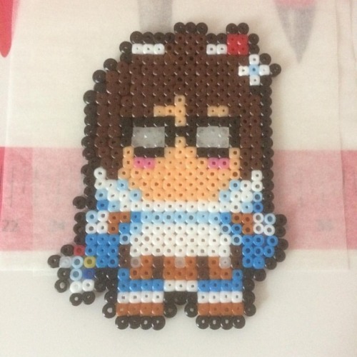 I made this yesterday. Perler beads Mei. I love Mei she is my main and definitely bae