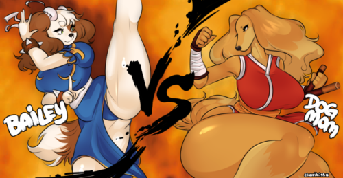 cherrikissu: FIGHT FIGHT FIGHT FIGHT FIGHT  ( @boxollie )  What is the world coming to? Dog War fanart? I never expected this level of interest. I am so proud of all of the doggos in the competition.Also, remember, this is a double elimination tourney,