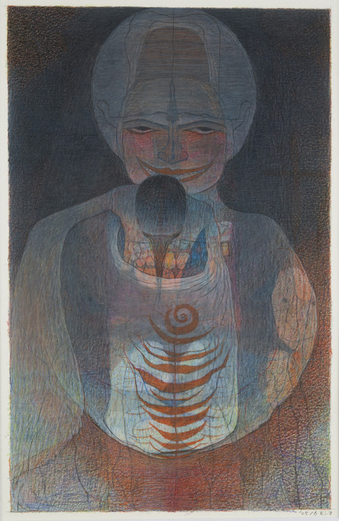 cavinmorrisgallery: M'onmaUntitled, 2005Colored pencil on paper12.125 x 7.5 inches30.8 x 19.1 cmIMo 