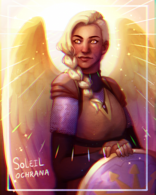 For the holidays I drew @lostherlemons their D&amp;D character’s Soleil and I&rsquo;ve