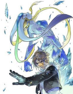 Squall Summoning Shiva FFVIII by Mowblack 