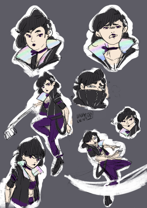 doodles of my kingdom hearts oc tono! she’s one of the three goth holo keyblade wielders made alongs