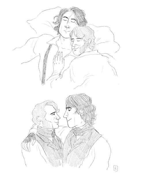 little self indulgent fitzconte doodles yeehaw edit: wow the quality turned like shit i dont know wh