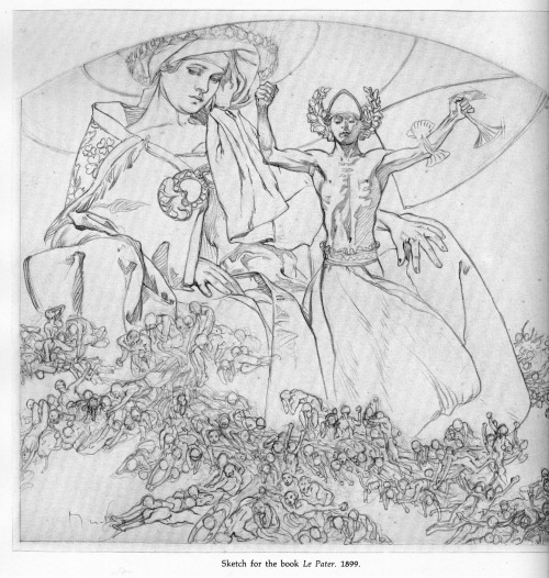 littlewitchcurry:  Artbook Scans Week 2 - Side 2 - Drawings of Mucha I love Mucha’s sketches just as much as his paintings if not more. It’s so hard to find books which include his sketches so when I found this book I had to grab it up. Its a pretty