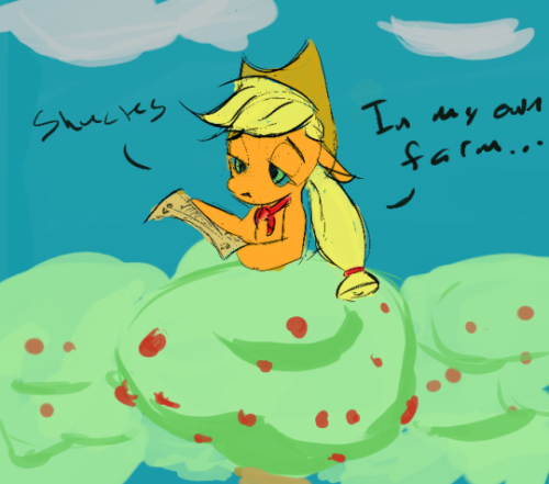 my-little-art-challenge:  Applejack is lost 1. http://command-a-pony.tumblr.com/ 2. http://asksprite.tumblr.com/ 3. http://manliestcat.tumblr.com/ 4. http://thedorkychicken.tumblr.com/ 5. http://its-pony-land.tumblr.com/ 6. http://tsitra360.tumblr.com/