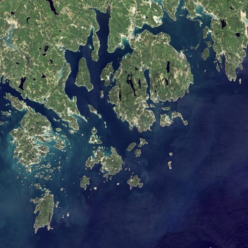 Landsat view of Acadia National Park