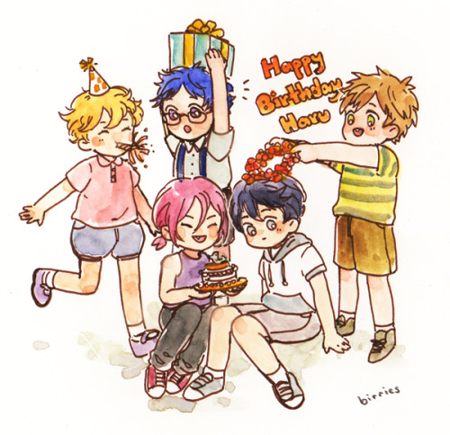 harusbirthdaybash:  By birries:  Happy Birthday Haru! <33  