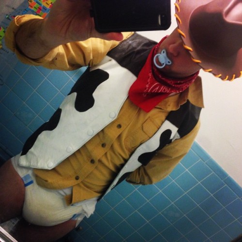 growing-boysxl:diaperednerd: James always loved to dress up for Halloween, and it was usually unanim