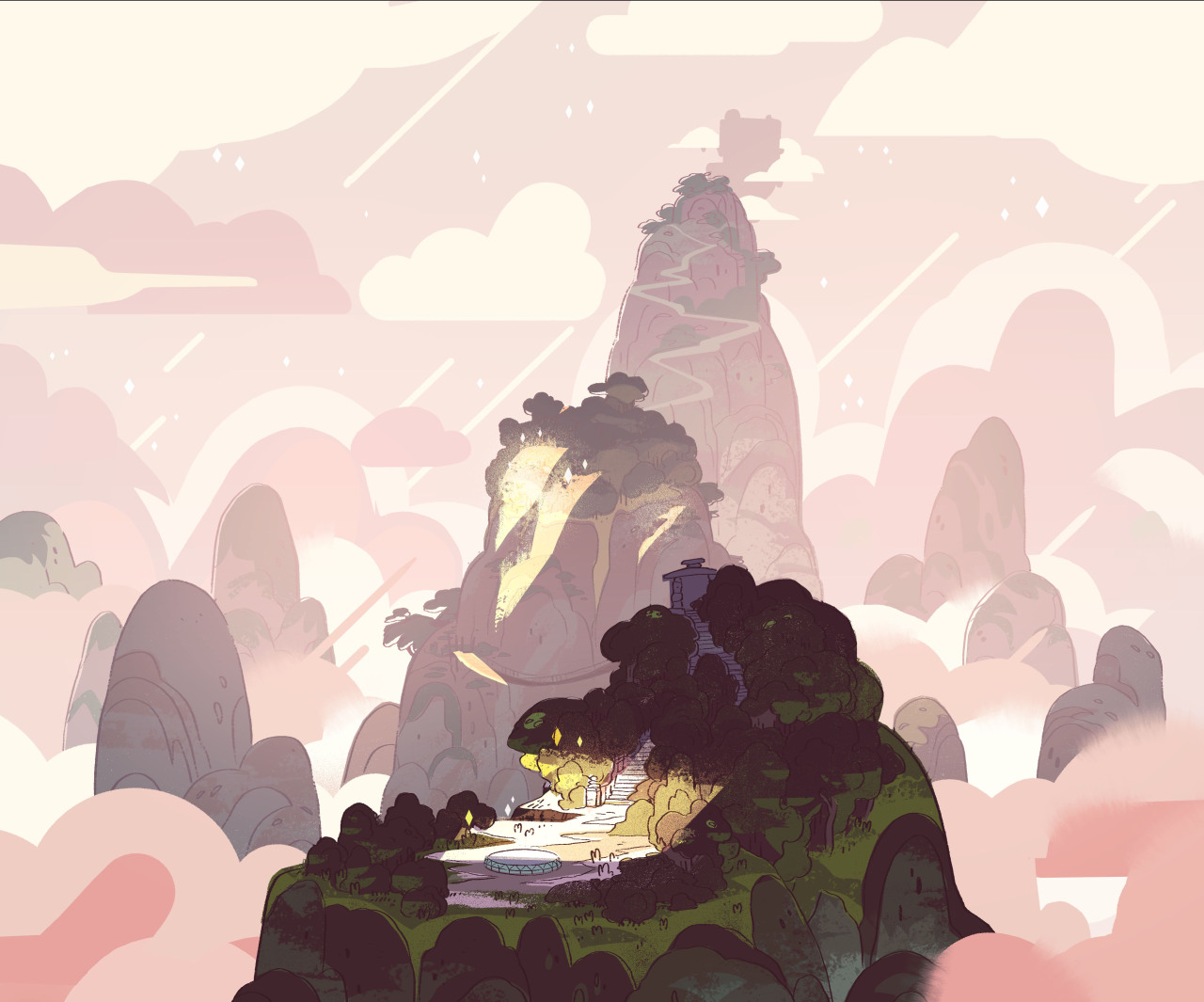 A selection of Backgrounds from the Steven Universe episode: &ldquo;Giant Woman&rdquo;