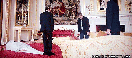 sherlockisthebest:  x  Benedict: “The other comic fall was at this point. I over-stepped
