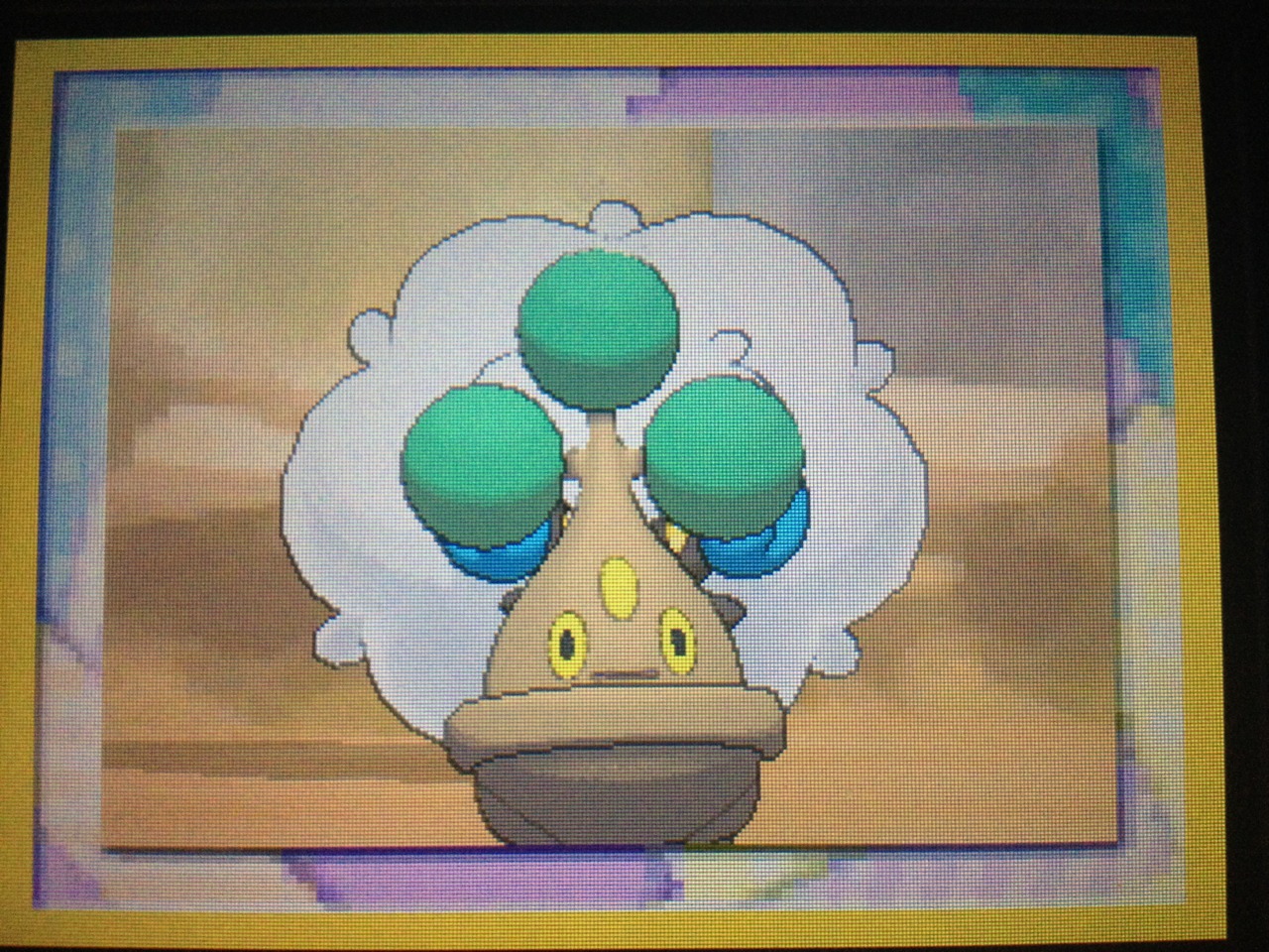 ofstarsandfire:  Bonsly photobombed an otherwise perfect shot of my shiny whimsicott….