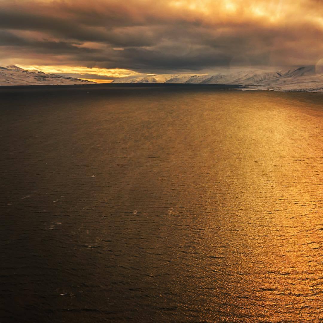 nythroughthelens:
“ Arctic sunset over the water. Seen from a helicopter only 9 degrees latitude from the North Pole in Tanquary Fjord. One of the most gorgeous and unique sunsets I have ever witnessed. Had just come from a snow covered plateau...