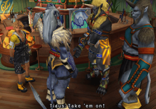 kupokitty:  Tidus knows no sporting event is complete without a good old fashioned