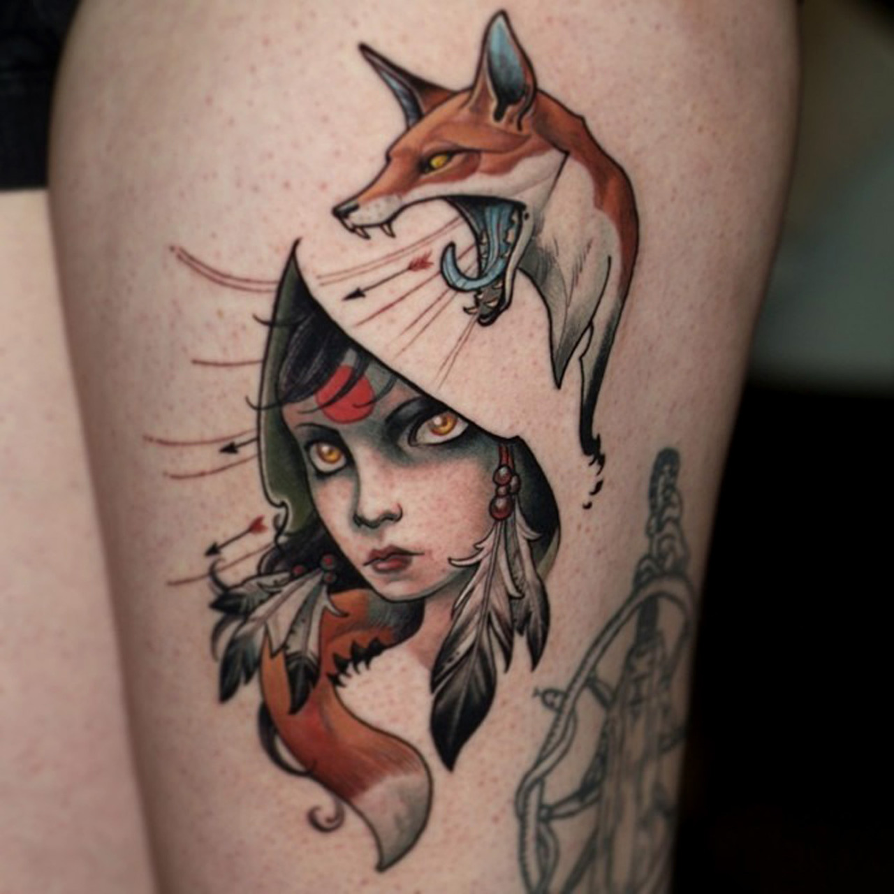 thievinggenius:  Tattoo done by Curtis Burgess. @curtisburgess