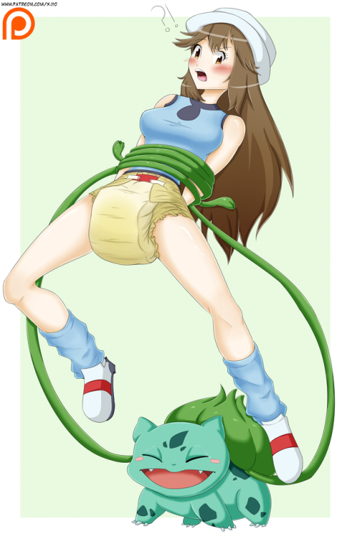 xjio-art: Finished Patreon sketch of Leaf from Pokemon FireRed and LeafGreen~!Patreon  Commissi