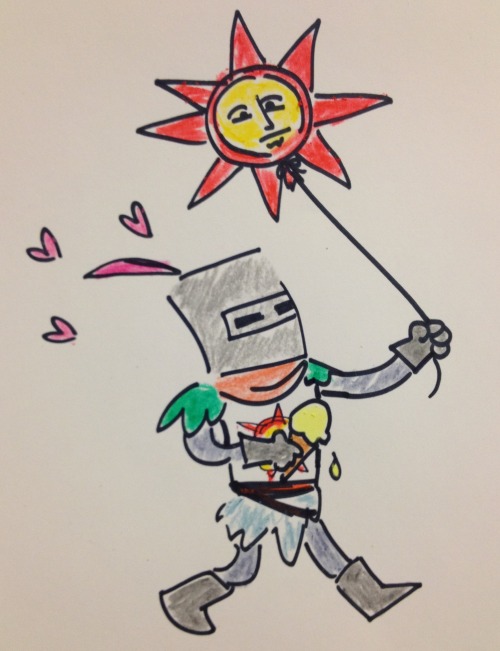 suitsdoodletoo:I played a lot of Dark Souls over the holiday break. Solaire of Astora quickly became