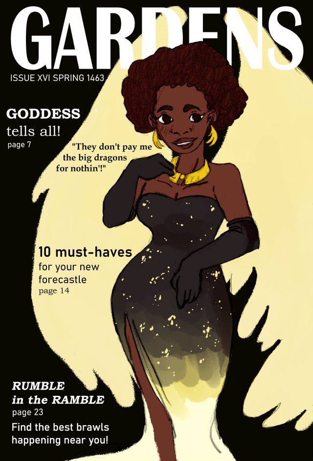a sequel my previous bob magazine cover ft. her character art dress! the gradient gown with sparkling sequins.... how can you...