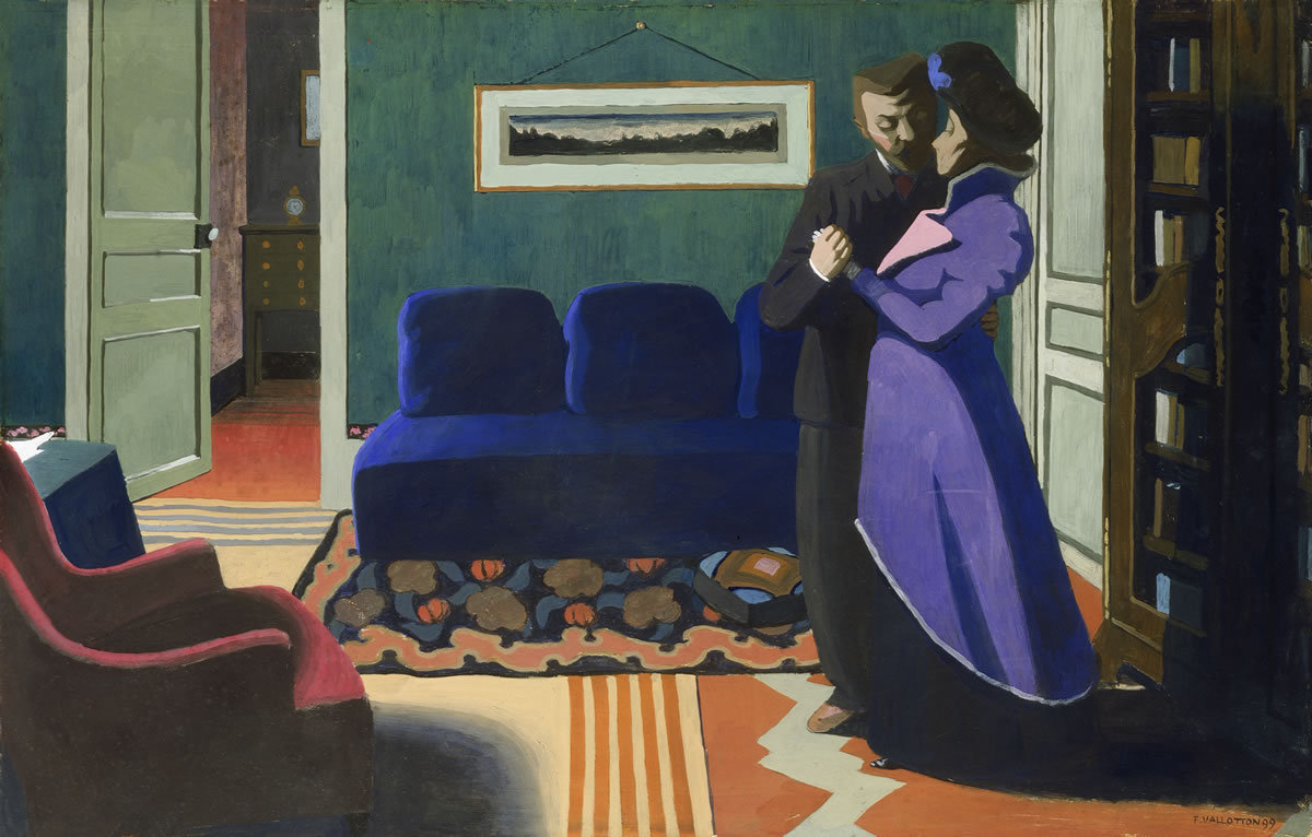 canforasoap: Félix Vallotton (Swiss-French, 1865 - 1925) The Visit (La visite),