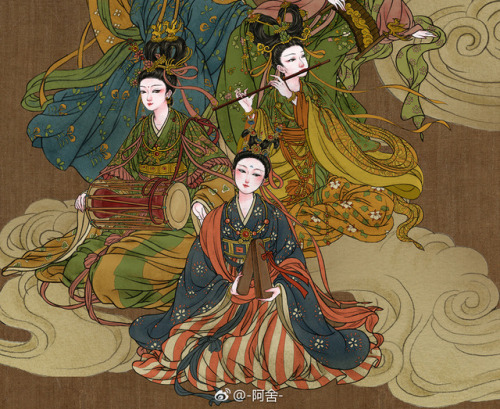 changan-moon: copy painting of 朝元仙仗图 by -阿舍-