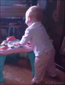 4gifs:  Startled by mom’s sneeze. [vid]