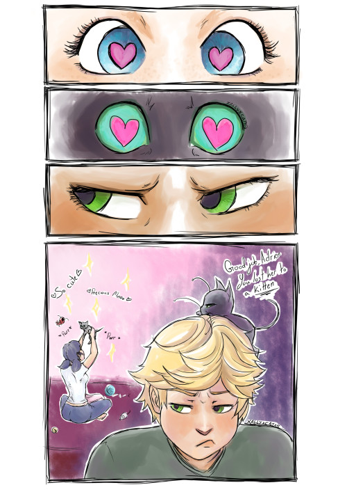 xallyxcatxs: My first comic! Post-reveal Adrinette finished work of this ask &lt;3 Back story: A