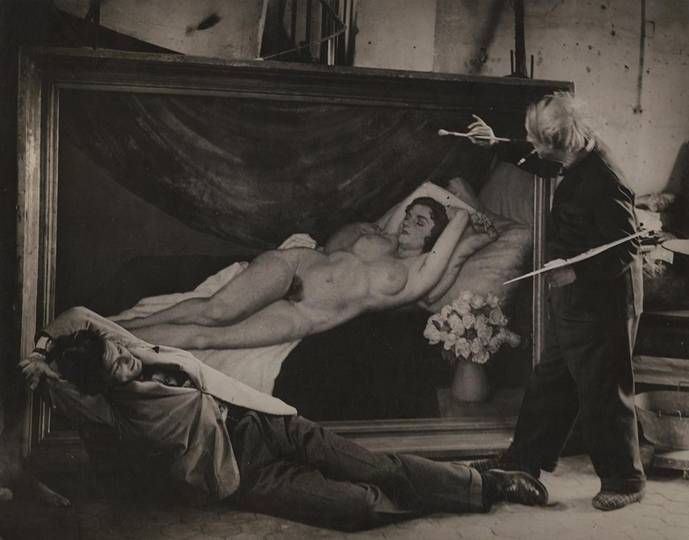 themaninthegreenshirt:  Picasso Posing as the Artist with Jean Marais as His Model