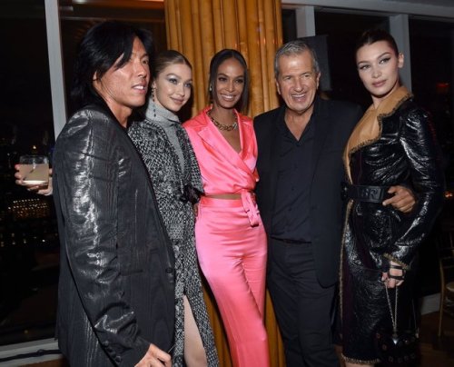 Gigi, Bella and Joan at V Magazine’s dinner honouring Karl Lagerfeld in NYC