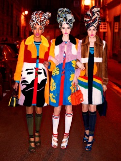 Alewya Demmisse, Kate Goodling And Sabrina Ioffreda By Karl Lagerfeld For Harper’s