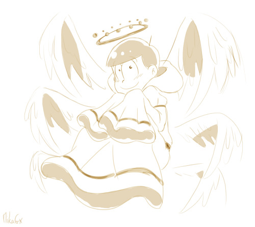 mika-gx:Osomastu-san Devil / Angel AU Doodle01 / 02I’m really fall in love of this AU ! I wish make 