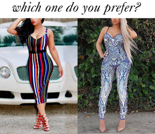 which one do you prefer？#left or #right by suger-520 featuring a jump suitDress / Jump suit
