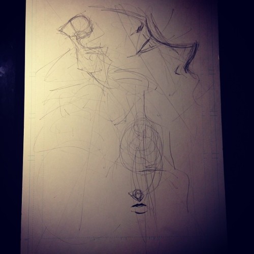 Just draw, idiot. #wip #sketch #start #thegodmachine