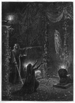 Blackpaint20:  Émile Bayard (1837-1891), Summoning The Beloved Dead, Illustration