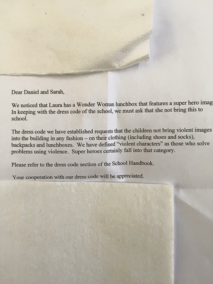 Wonder Woman Lunch Box Banned From School for Being “Too Violent”