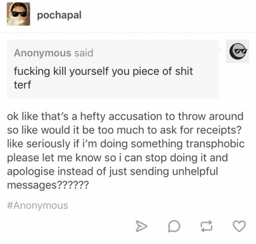idkwhatradfemis: taramaclaywasaterf:these people get fucking told to kill themselves and instead of 