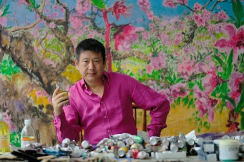 cross-connect:  ZHOU Chunya is a painter best known for his series of Green Dog paintings, born in 1955 in Chongqing, China and graduated from the Sichuan Academy of Fine Art in 1982. After obtaining his masters degree from the Kassel Academy of Fine