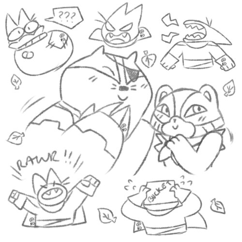 shapeshiftinterest:discord doodles! played the line game with my friends for the first 2 pics they g