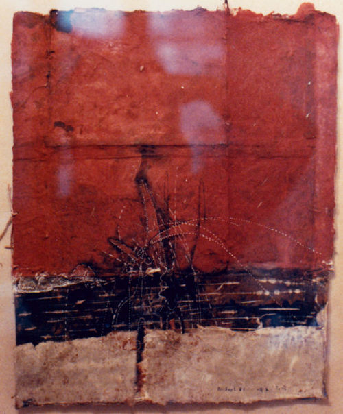 takahikohayashi: D-31.Sept.1987painting, collage on paper林孝彦　HAYASHI Takahiko 1987