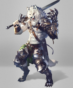 furryartwork:Wolf Swordsman by Koutanagamori