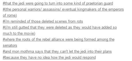 (re: the tags on this post.)  What kills me about the Jedi’s reserved natures–in general, but 