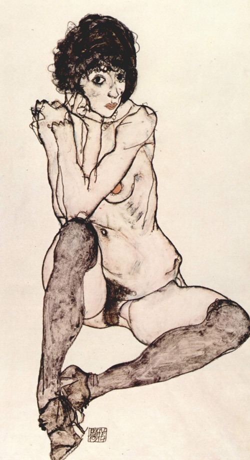 shortblak:  Some of the best known incredible intense work of Austrian painter Egon