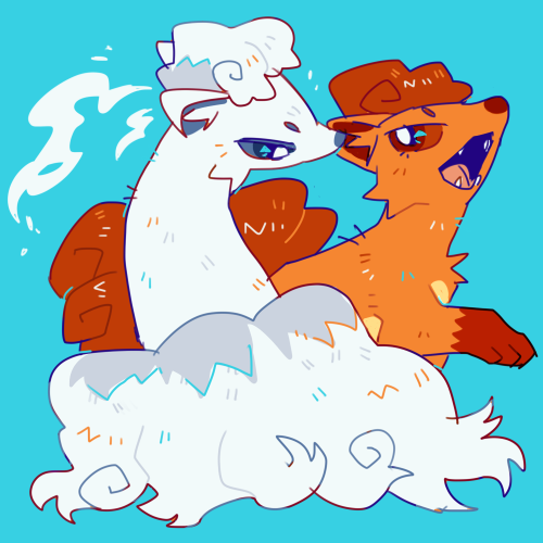 murkbone: i got a new tablet just in time for the new pokemon news, so vulpix n ninetales made good subjects to warm up to it  