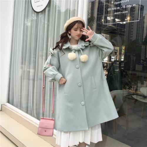 Sweet Ruffle Doll Collar Loose Coat starts at $53.90 ✨✨ Lovely, isn’t it? ❤️