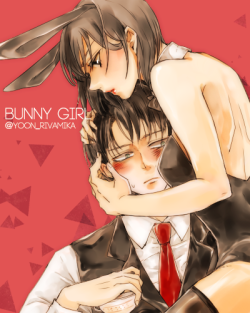 April-Yoon:  Seems Like 8.2 Had Been Bunny Girl’s Day On Japan So I Drew Mikasa