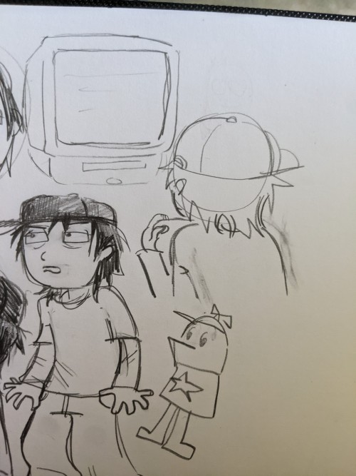 Some Sketches I Went Over Digitally 