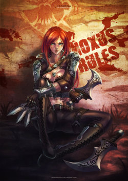 league-of-legends-sexy-girls:  Katarina - The sinister blade by MonoriRogue