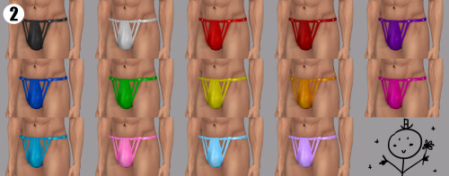 These colorful undies I created specially for @thegaybachelorsims and Bachelor challenge!:D Will be 