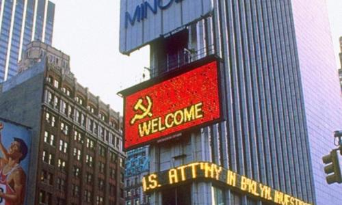 historicaltimes:Times Square welcomes Mikhail Gorbachev, last leader of the Soviet Union, in 1988 vi