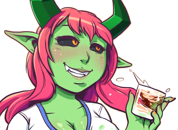 willmuzzish: A resourceful deviloid supplies her own mixers A Vera for @nyxondyx