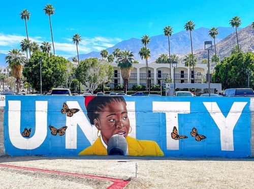 &lsquo;Unity&rsquo; Portrait of Amanda Gorman by Mister Alek in Palm Springs.